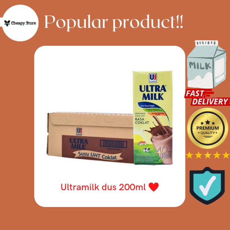 

Susu UHT Ultra Milk 200 ml (24pcs) Gosend Palembang