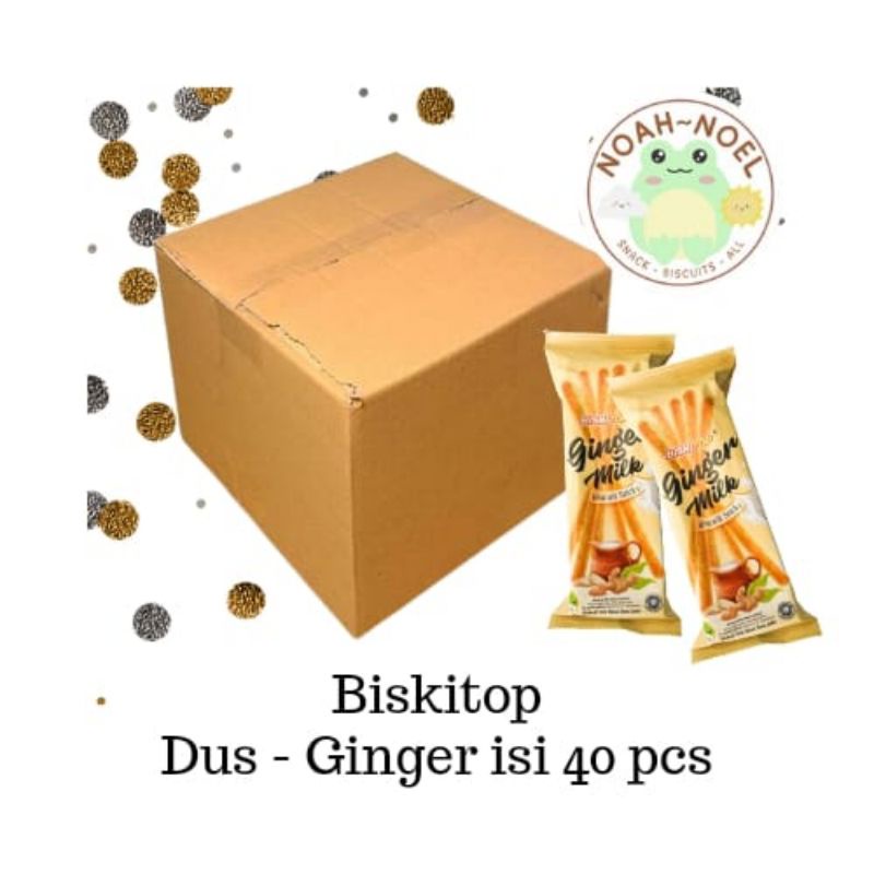 

NN - (1 DUS) BISKITOP Ginger Milk Stick Biskuit Stik rasa Jahe Susu isi 40pcs