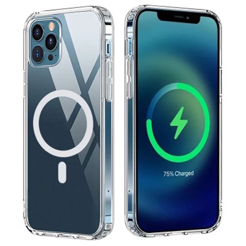 Magsafe Case Magnet Acrylic TPU Clear iPhone X XS XR 11 12 13 14 Plus Pro Max Wireless Charging