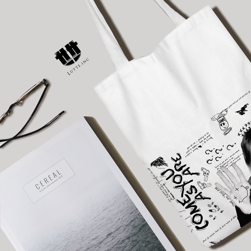 TERBARU Totebag Kanvas Curt Cobain Nirvana Tote bag Premium Lutte.Inc