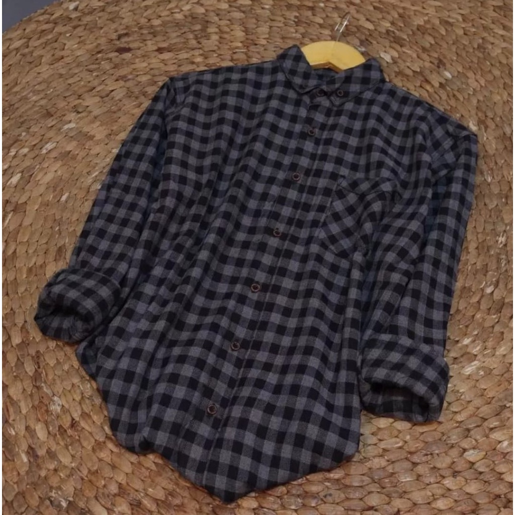 Kemeja Flanel Impor Pria Distro Flannel Lengan Panjang Pria,Kemeja Kotak Kotak Pria Lengan Panjang-1