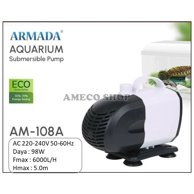 ARMADA Pompa Air Celup Aquarium dan Kolam AM 108 A