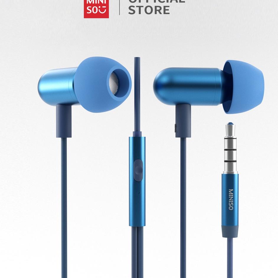 Booming MINISO Earphone Headset Bass HIFI Stereo Noise Cancelling Headset Gaming Bass Logam Headset 