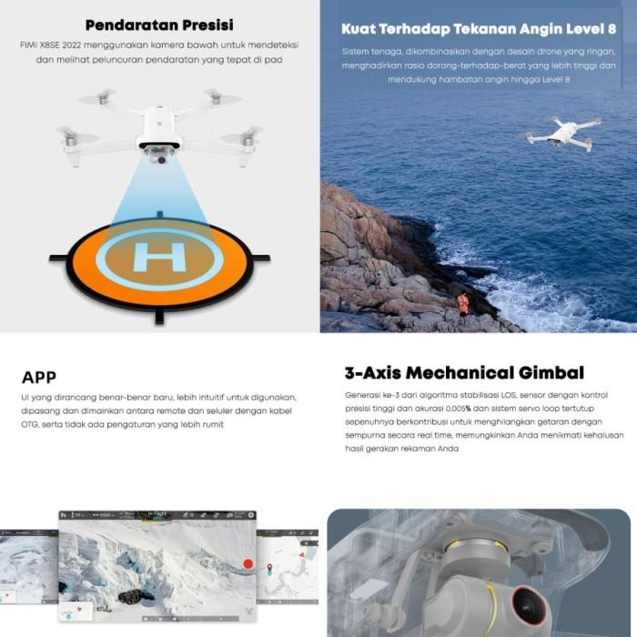 FIMI X8 SE 2022 Combo / Standard Drone RC 10KM 48MP 4K 3-Axis Gimbal