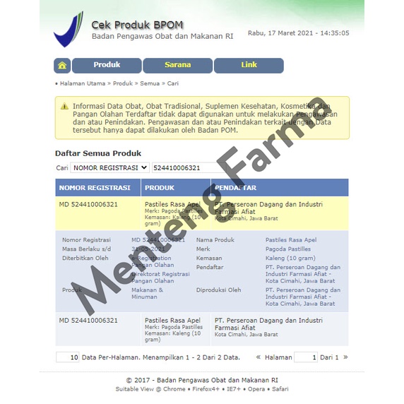 Pagoda Pastiles Rasa Apel 10 Gram - Permen Pelega Tenggorokan