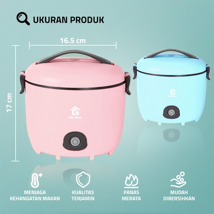 GM Bear Rice Cooker/Panci Listrik 2in1 Serbaguna P0437 - Electric Cooking Pot
