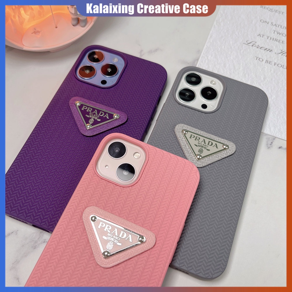 Soft Case Silikon Desain Prada Untuk iPhone 14 Pro Max 13Pro 12Pro Max 11 X Xr Xs Max 7 8 Plus