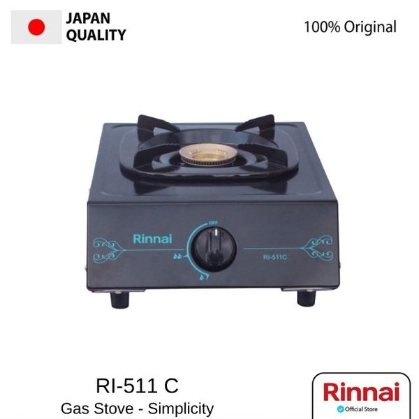 Rinnai Kompor gas 1 Tungku Api Turbo RI-511-C-Kompor Gas-Kompor-Rinnai-Original-New Arrival-Rinnai K