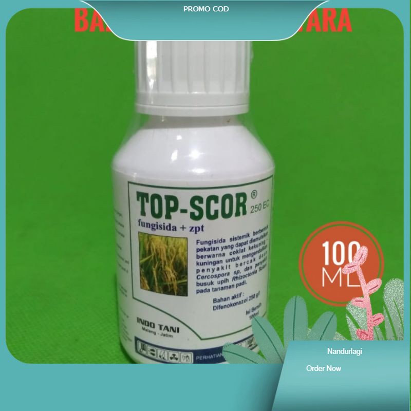 COD Top score difenokonazol 250 EC.100 ml top sekor nyekor boster padi fungisida