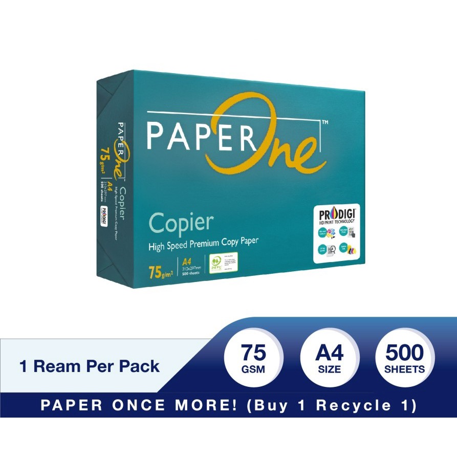 

[1 rim=500 Lbr] Kertas foto Copy Paper One A4 75gr