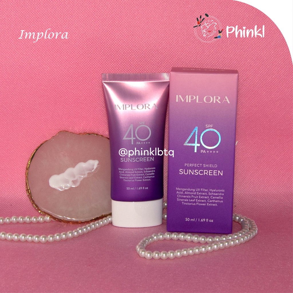 `ღ´ PHINKL `ღ´ Implora perfect uv shield sunscreen terbaru sunblock anti UVA UVB sinar matahari