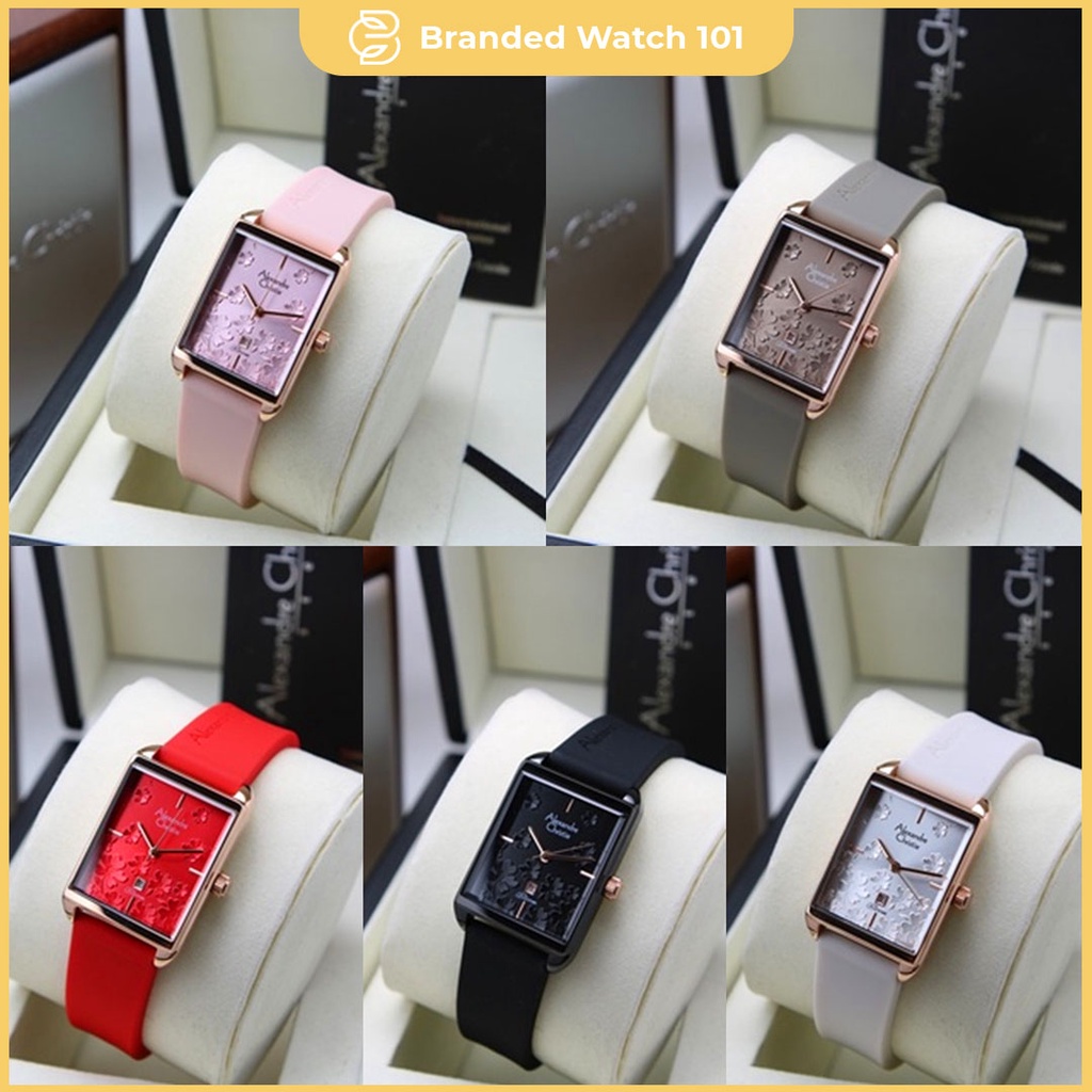 ORIGINAL Jam Tangan Wanita Alexandre Christie AC 2995 / AC2995 / 2995 Garansi Resmi 1 Tahun, Rubber