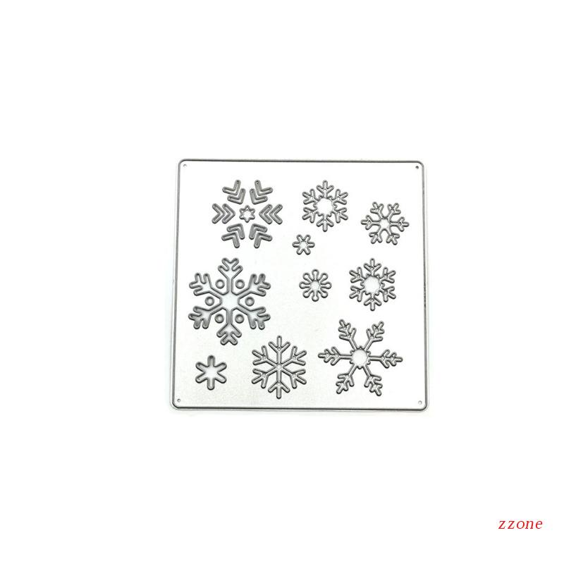 Cetakan Stensil Cutting Dies Motif Snowflake Natal Bahan Metal Untuk Scrapbook / Craft DIY / Embossing