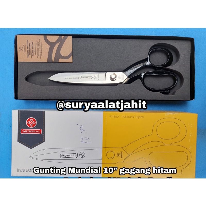 Gunting Mundial 10in gagang hitam super Profesional =rp.500.000/1pcs