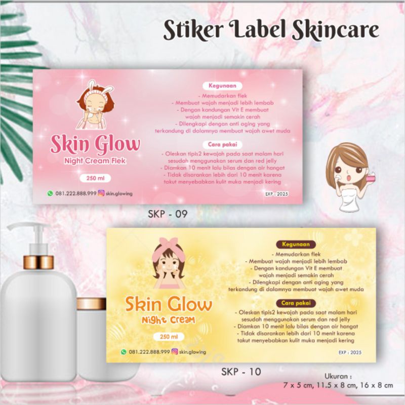 

Stiker Cromo Botol Skincare / Kosmetik / Kemasan Produk