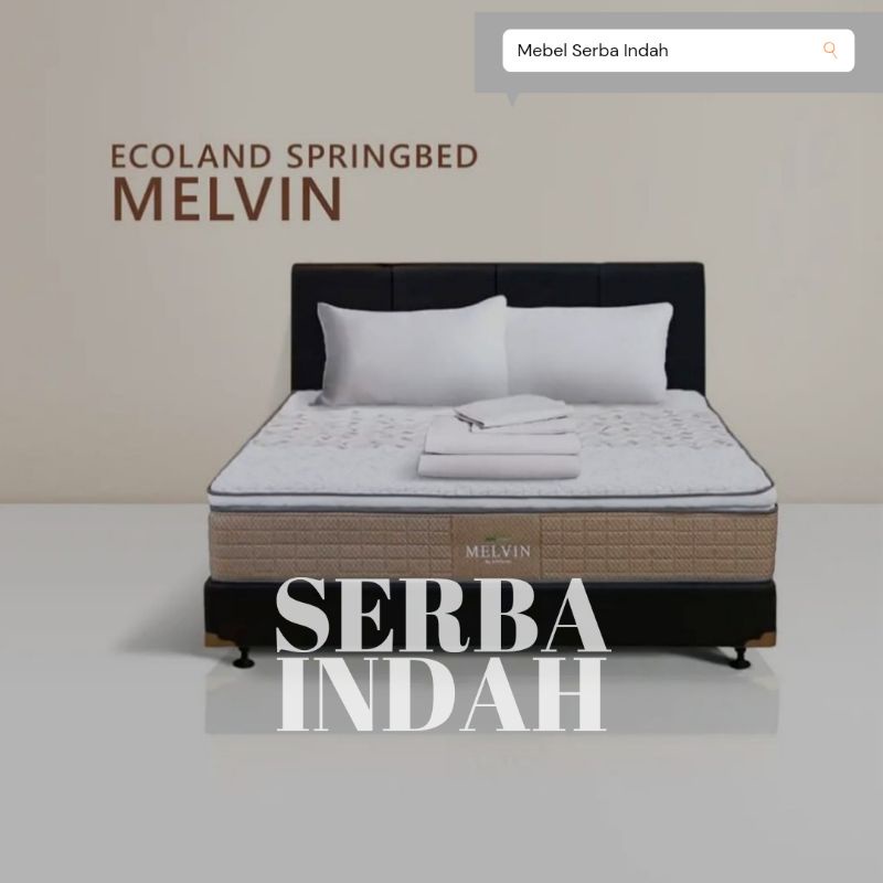 KASUR SPRING BED SPINNO ECOLAND MELVIN PILLOW TOP 90 X 200 CM , 120 X 200 CM , 160 X 200 CM , 180 X 