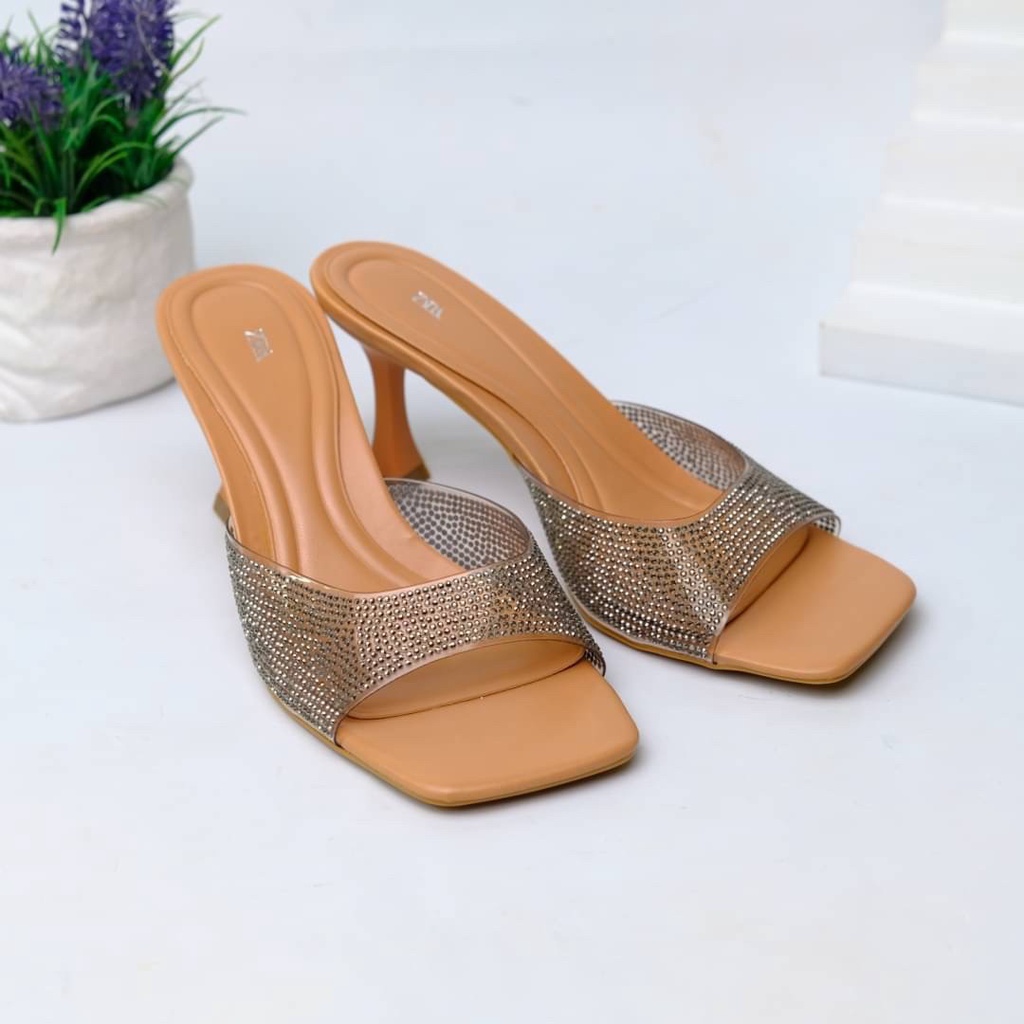 [7.7 Boombastis Sale⚡] - SANDAL WANITA ZS480 SENDAL HEELS PUMP PREMIUM IMPORT