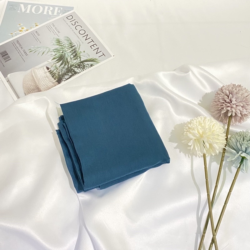 Paris Premium Voal // Paris Premium // Segi Empat Paris Polos-toska tua