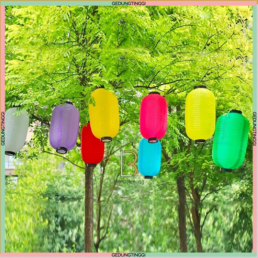 Lampion Lonjong Takoyaki Kain Satin Gantung Bukan Kertas Plastik Resto Cafe Dekorasi Imlek Sincia Cap Go Meh Motif Sakura Meihwa Mehua Polos Bludru Nanas Warna Warni Merah Jepang Imlek Tahun Baru Cina Shio Kelinci 2023 Indor Outdoor Waterproof Besar Jumbo