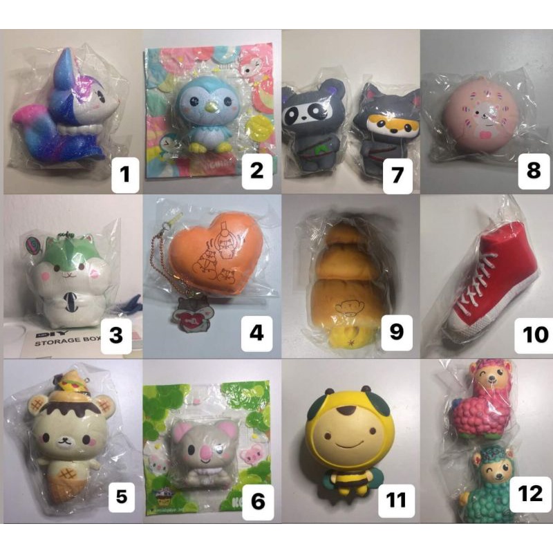 [ GRATIS MASKER MUKA & STICKER ] CLEARANCE SALE SQUISHY LICENSED & COMMON (ibloom, poli, creamii can