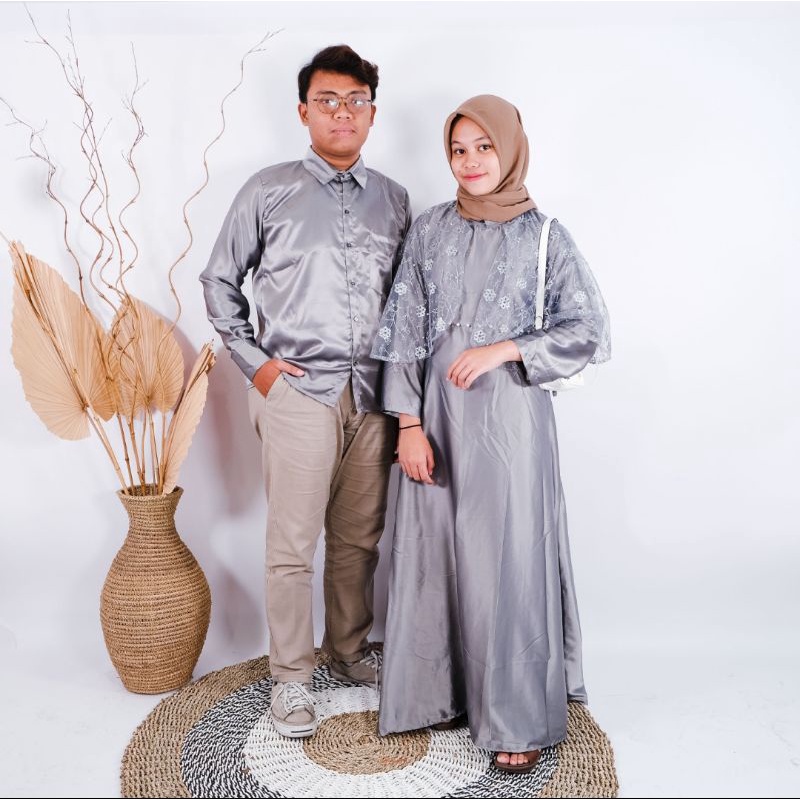 GRATIS HIJAB BAJU COUPEL HADEJA COUPLE CAPE GAMIS TUNANGAN / LAMARAN