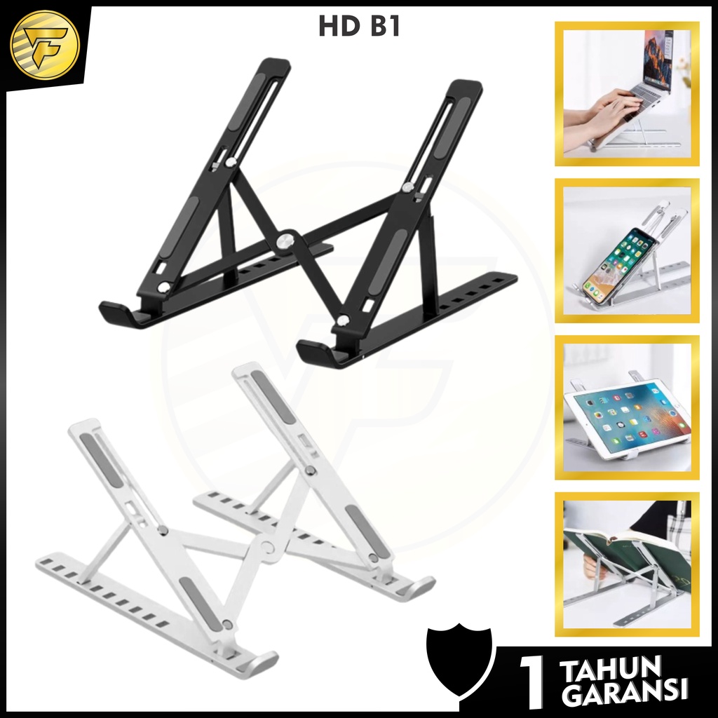 HDB1 Stand Holder Laptop Tablet Notebook HP dudukan Lipat meja penyangga anti slip portable