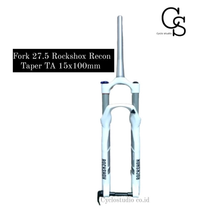 Fork 27.5 Rockshox Travel 100 TA100mm Recon 15x100 angin Solo air