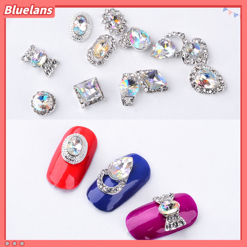 (In Stock) Kacamata Hitam Lensa Warna Warni ♡1 Kotak Berlian Imitasi Glitter 3D Aneka Warna Untuk Dekorasi Nail Art DIY