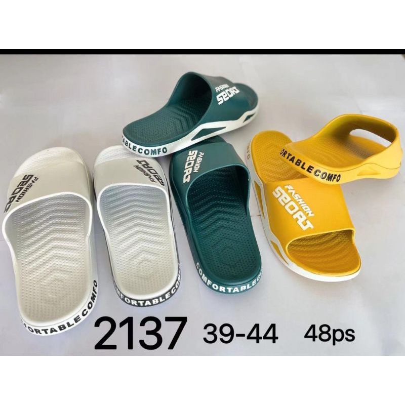 Sandal Selop Karet Pria l Sendal Slide Cowok Kekinian Empuk l Seven Star 2137