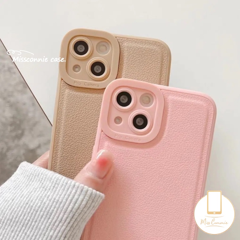 Soft Case Bahan Kulit Imitasi Matte Untuk iPhone 11 Pro MAX 7Plus 8Plus XR 12 13 14 Pro MAX X XS MAX SE 2020