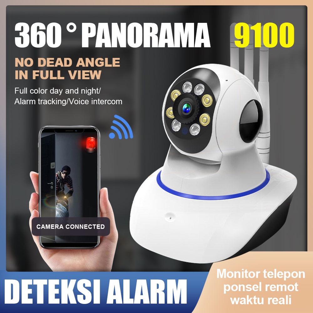 Smart CCTV IP Camera Wireless Smart Camera CCTV 9100 Smart Net CT 9100 5GHz Wifi HD 5MP 720P / Kamera Ip Cam CCTV 3 Antena Wireless Smart Camera