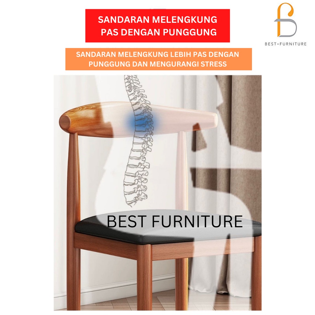 Best Kursi Makan Kursi Cafe Kursi Meja Simpel Modern Stainless Kuat