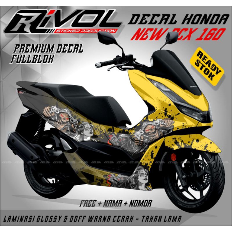 decal stiker variasi honda pcx 160 full body striping decal motor honda pcx 160 abs