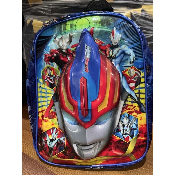 tas ultraman 3in1tas ultraman berhadiah robot ultraman dan sandal size 28-35