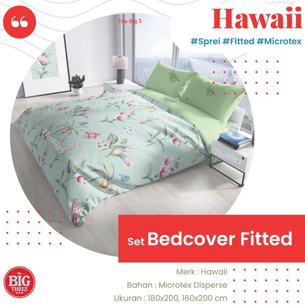 PAK.18Oc22r • HAWAI Bedcover + Sprei 180x200 motif Alba Alder Emira Delano Coconut Miva Annabel Viol