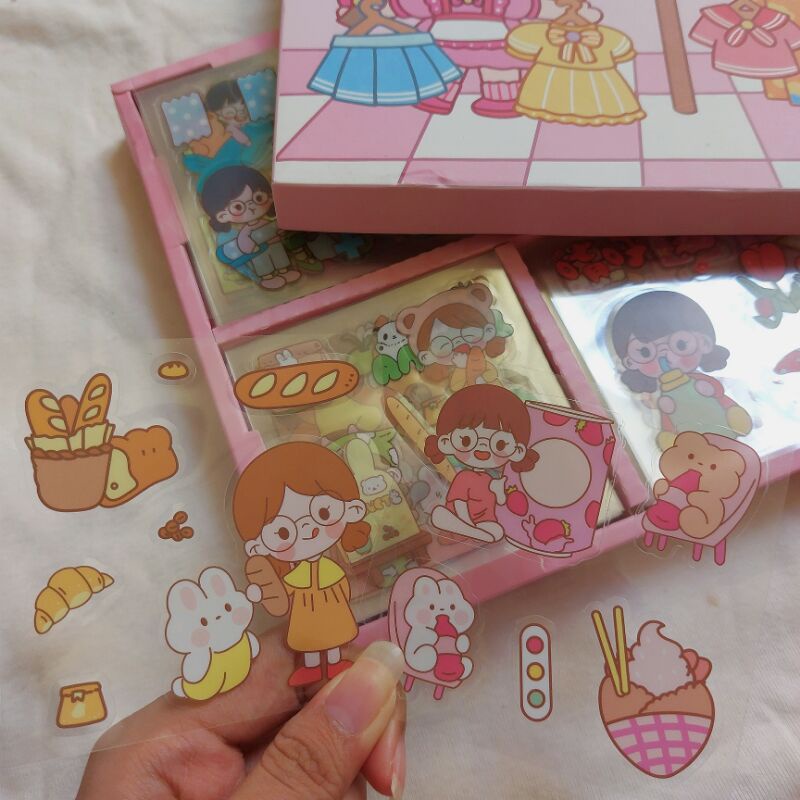 

Glasses girl Stiker PVC Gemoy