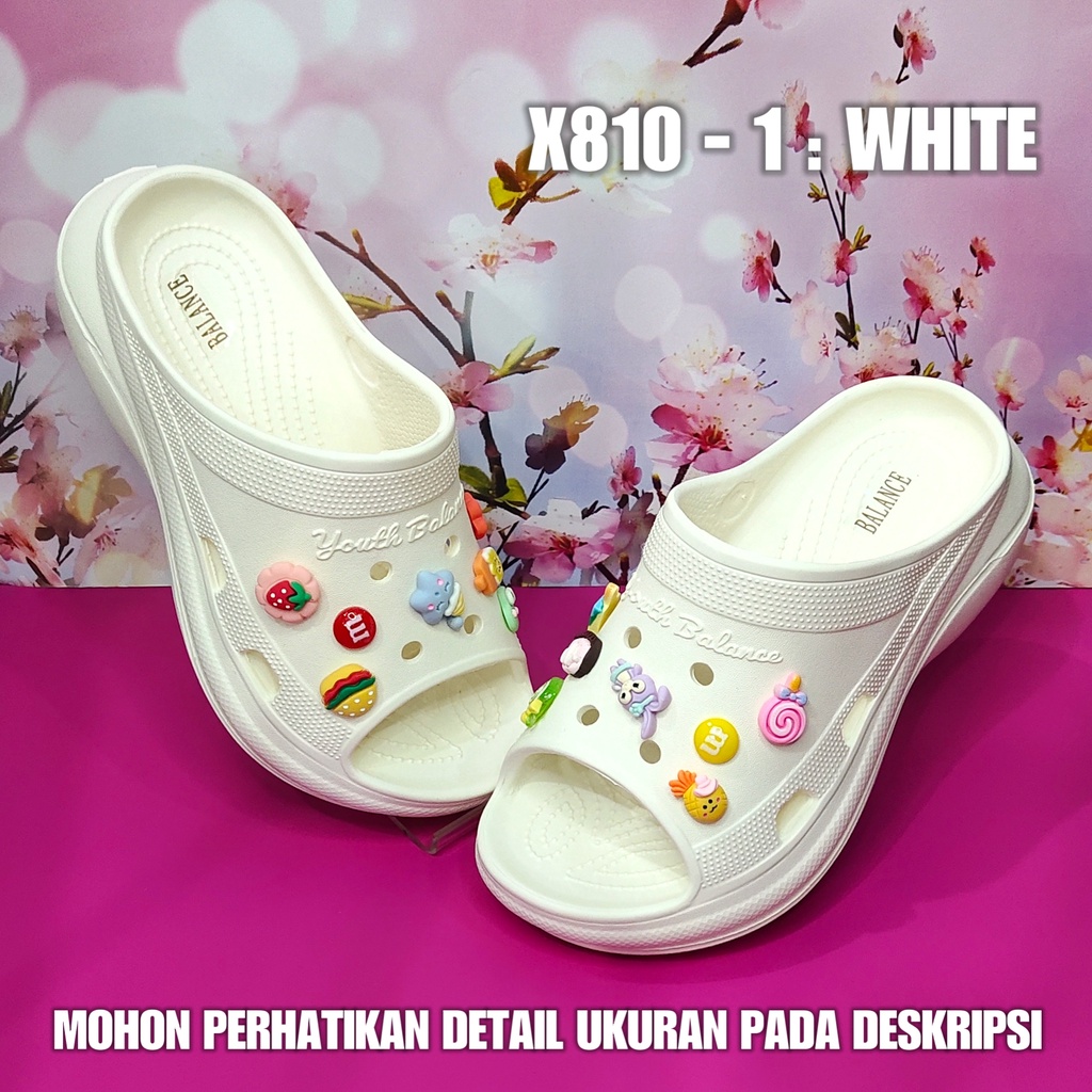 Sandal Fuji Viral X810 1 Sendal Wedges Kekinian SDLWW
