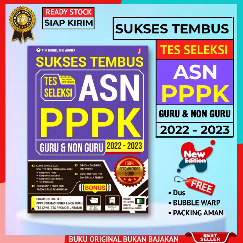BUKU ASN PPPK GURU & NON GURU 2022 - 2023 | SUKSES TEMBUS TES SELEKSI ASN APARATUR SIPIL NEGARA PPPK