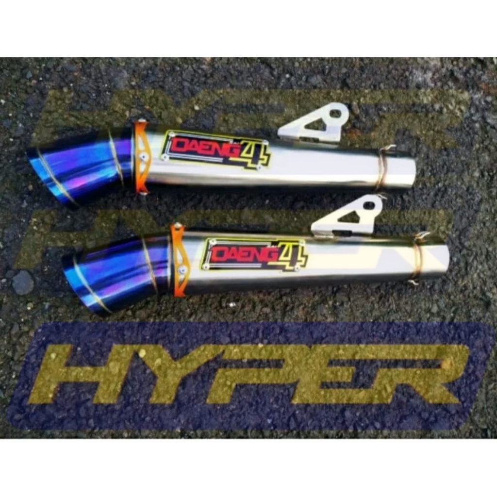 Knalpot Racing DAENG Sai 4 Inlet 50mm untuk Vixion Old Vixion New Satria FU Jupiter MX CBR 150R CB15