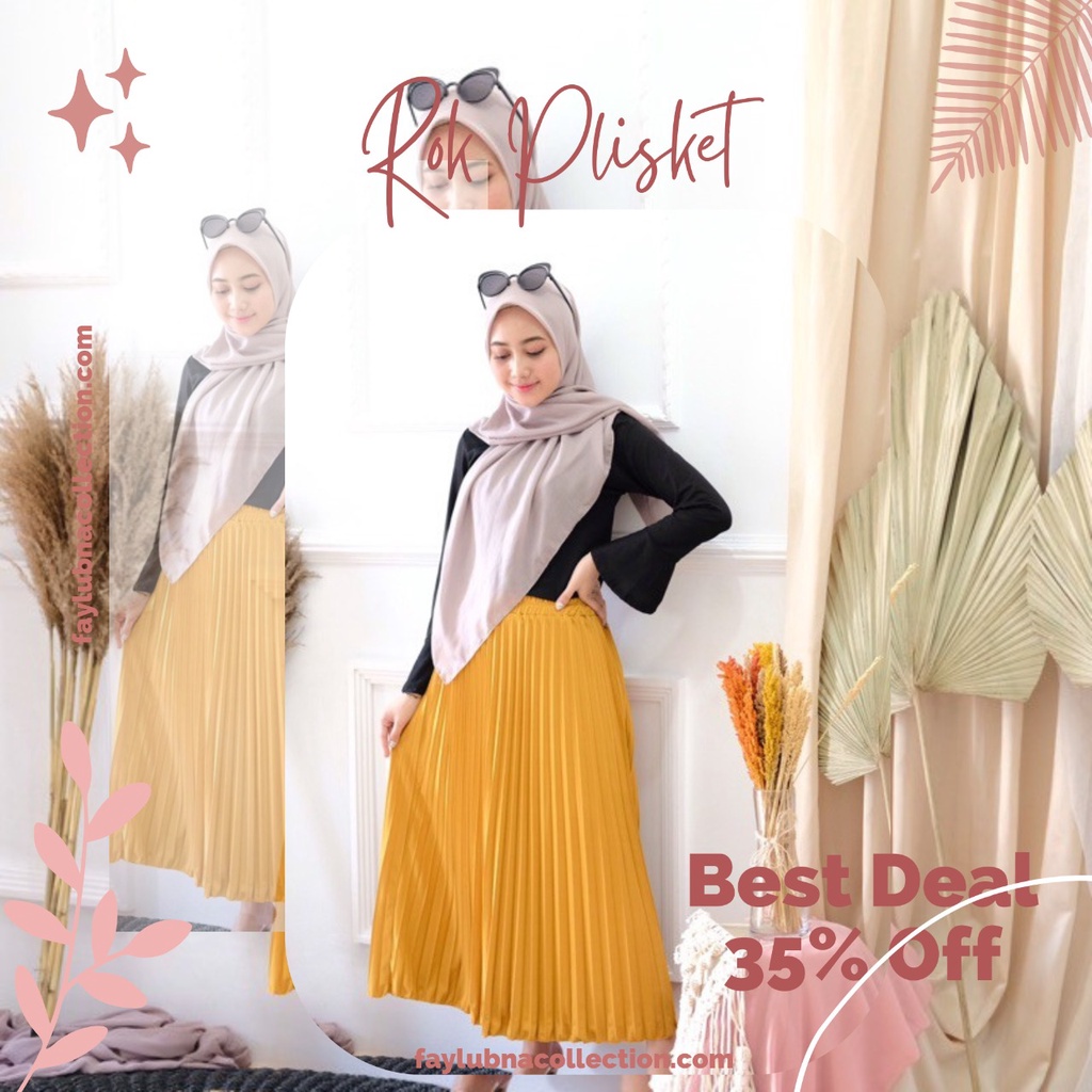 ROK PLISKET DEWASA / ROK PLISKET / ROK PEREMPUAN / BAWAHAN WANITA / ROK KLOK