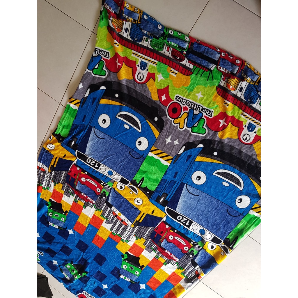 selimut bulu halus karakter tayo   / selimut bulu anak / selimut bulu halus anti rontok / selimut bu