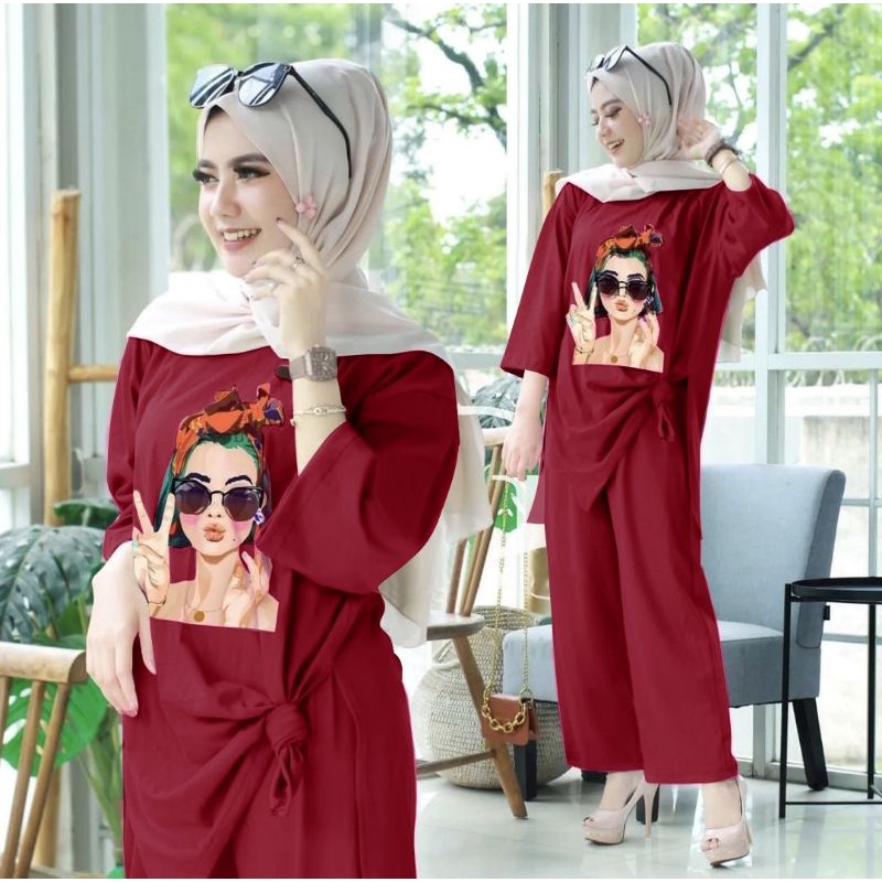 SET CELANA FREYA, BABYTERRY, GAMIS HIJAB MUSLIM, SETELAN