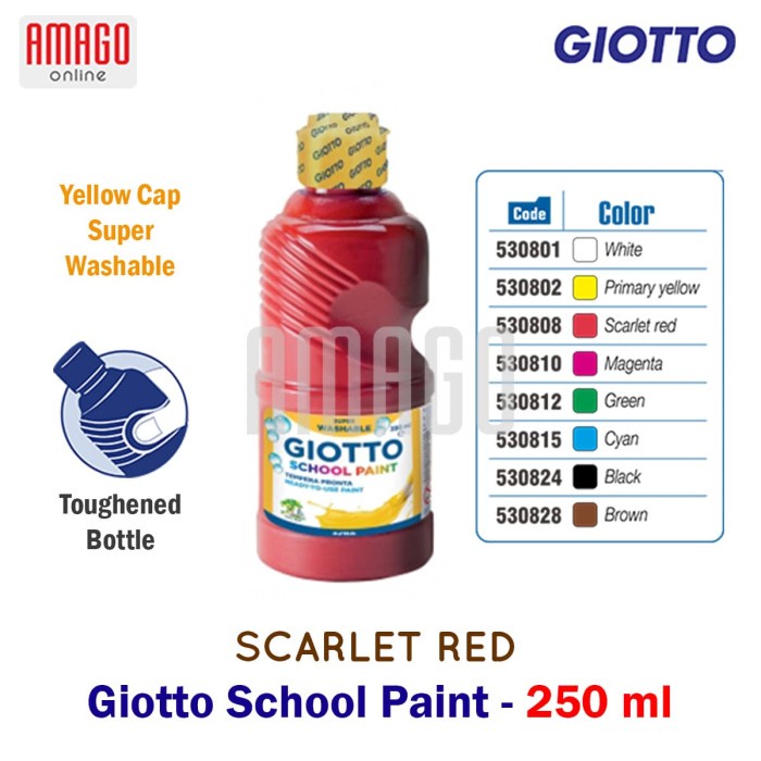 

Dijual Giotto School Paint - Red - 250 Ml - 530808 Berkualitas
