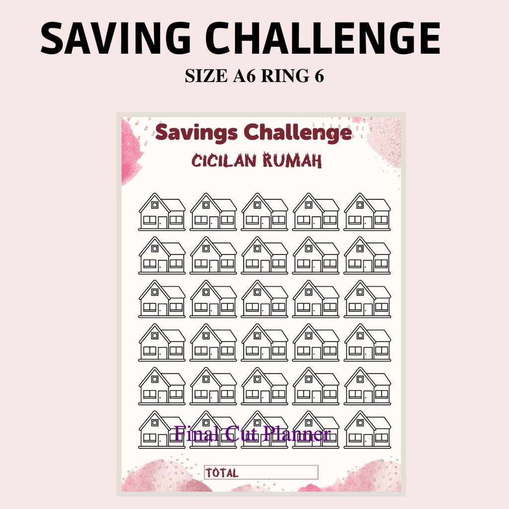 

Saving Challenge A6 - Cicilan rumah By Monologprojects .