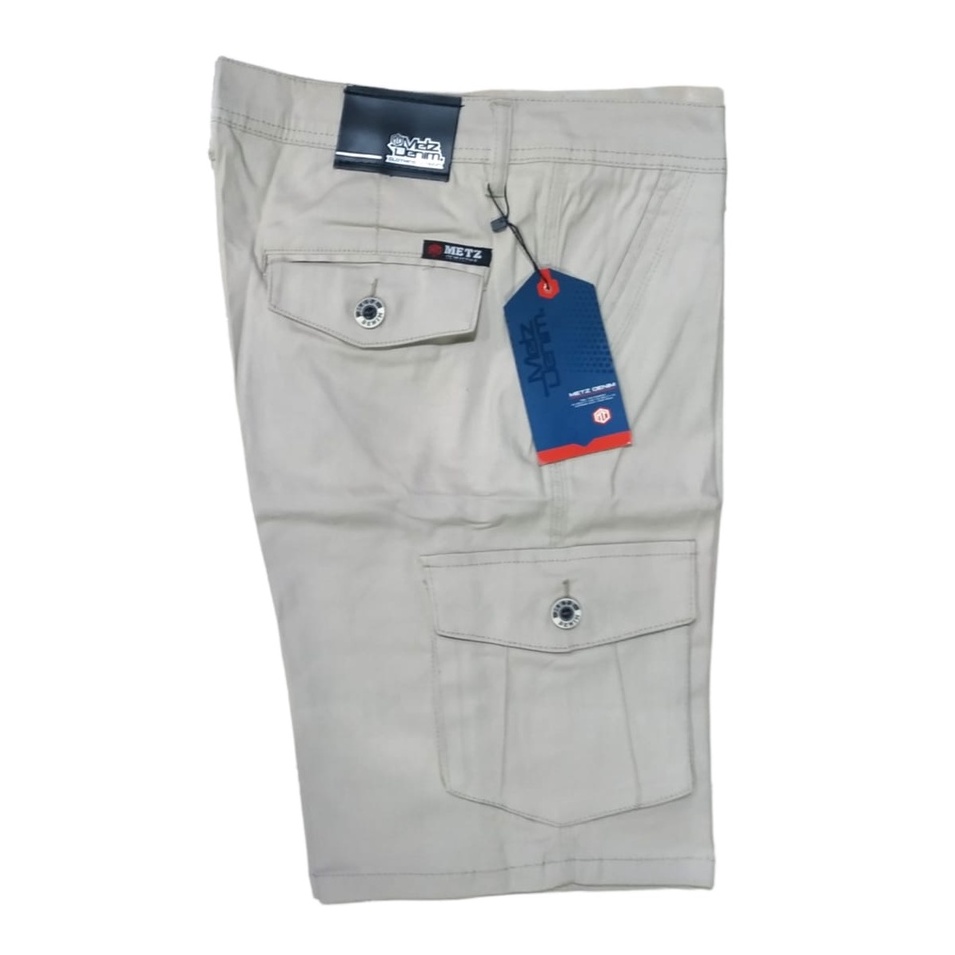 Celana Cargo Pendek Pria Bahan Katun Combed Twill Tebal Melar Ukuran 27 - 32