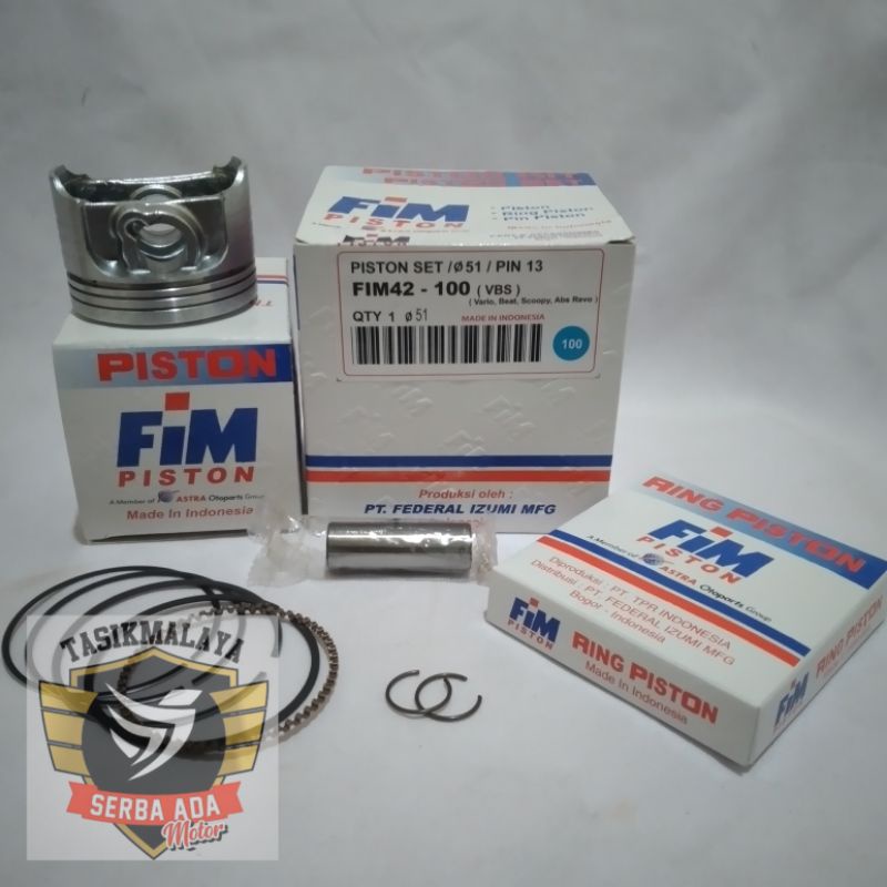 PISTON KIT SEHER KIT FIM 42 VARIO BEAT SCOOPY REVO ABSOLUTE BLADE