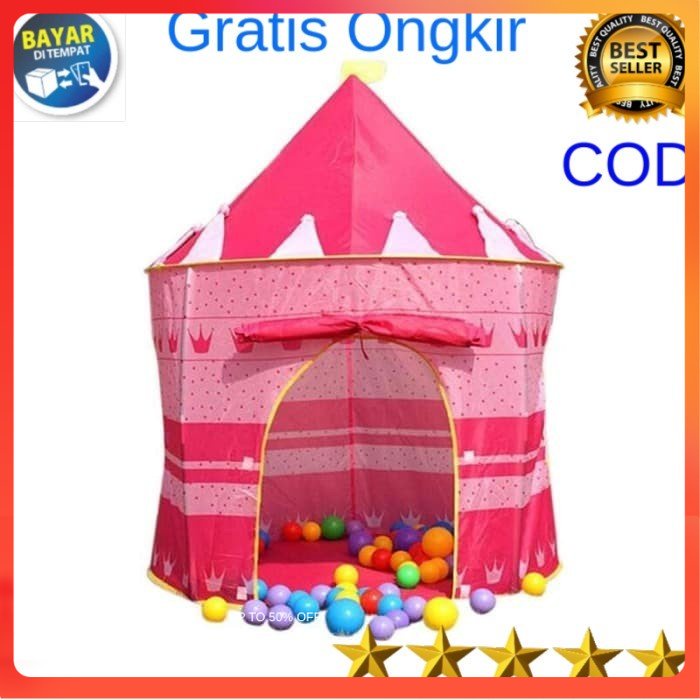 [ PINK ] Tenda Kerucut / Tenda Anak Model Castle Kids -  Tent MURAH GROSIR BERKUALITAS. BURUAN BELI 