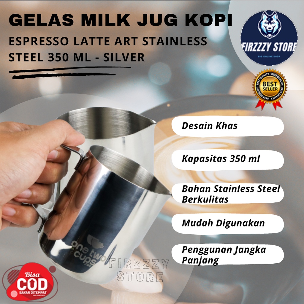 Gelas Milk Jug Kopi Espresso Latte Art Stainless Steel