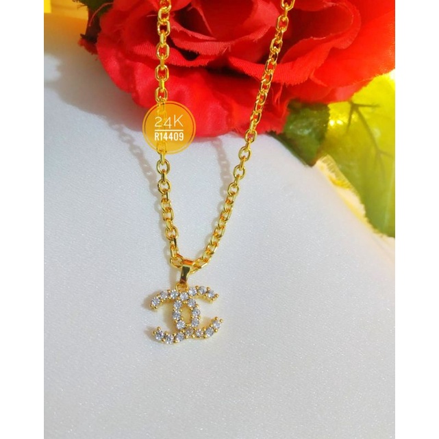 [KIMOY] KALUNG & LIONTIN EMAS KRISTAL 24KARAT