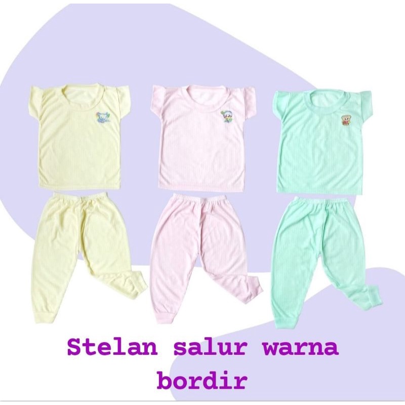 TERMURAH !!! Stelan salur warna 3 stel size M